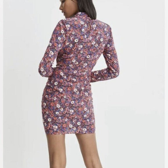 Veronica Beard Sz 12 Louella Floral Dress 100% Silk Elegant Berry Multicolor$648 - Picture 3 of 15